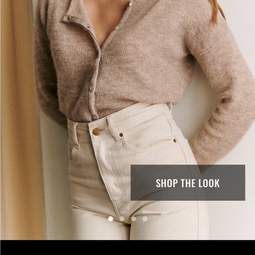 Sezane Gaspard Tan Cardigan Sweater